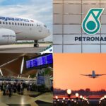 马航飞机与马石油标志组合图